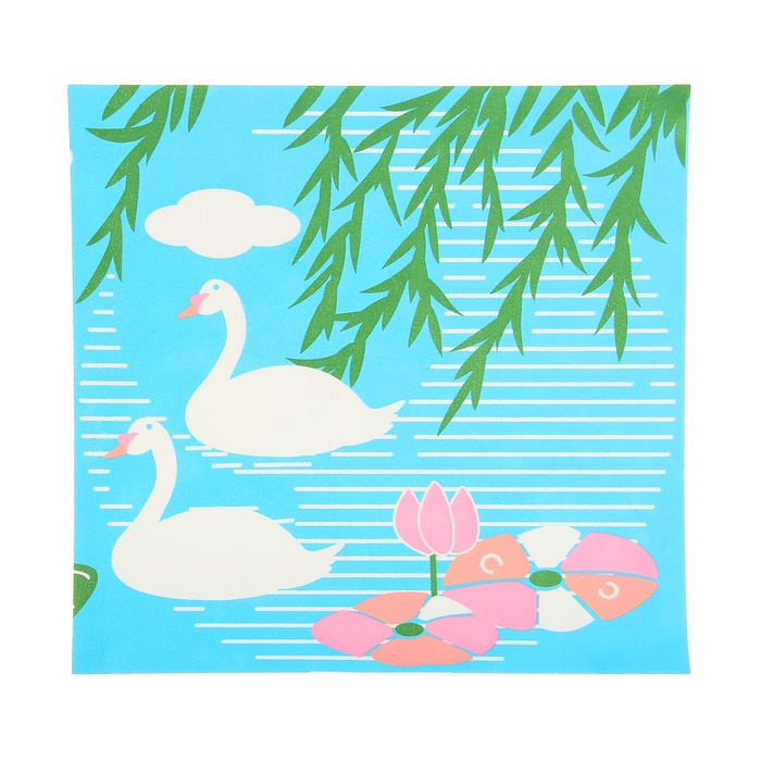 Наклейка интерьерная EVA набор 4 шт "Лебеди"