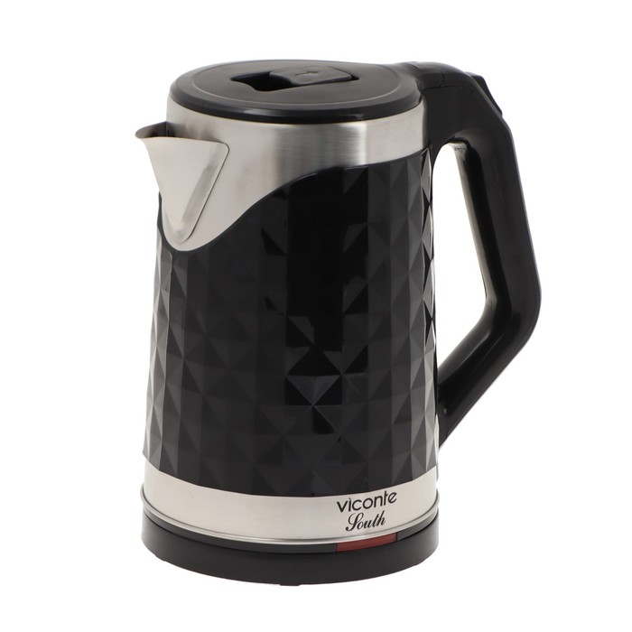 Чайник электрический Viconte VC-3295, пластик, колба металл, 2 л, 2000 Вт, черный чайник viconte vc 3295 черный