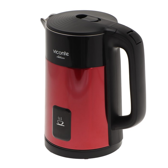 

Чайник электрический Viconte VC-3315, пластик, колба металл, 1.8 л, 2200 Вт, красно-чёрный