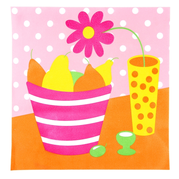 Наклейка интерьерная EVA набор 4 шт "Кухонный уголок"