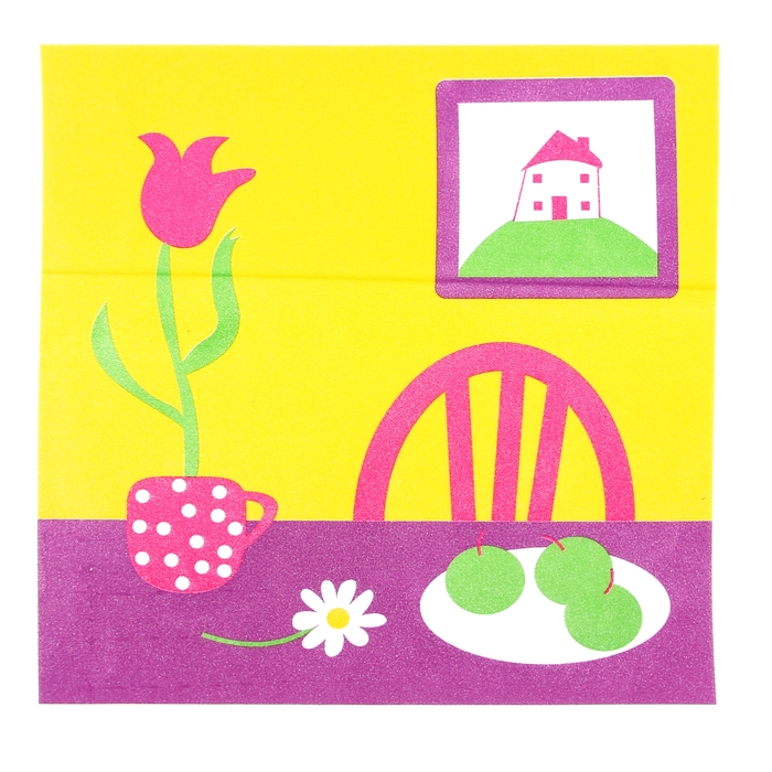 Наклейка интерьерная EVA набор 4 шт "Кухонный уголок"