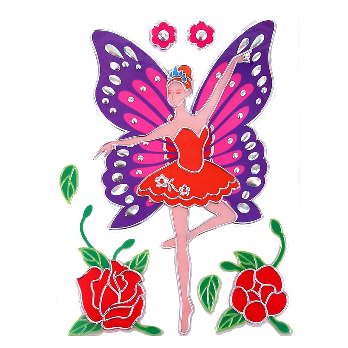 Наклейка интерьерная "Фея/Балерина" МИКС