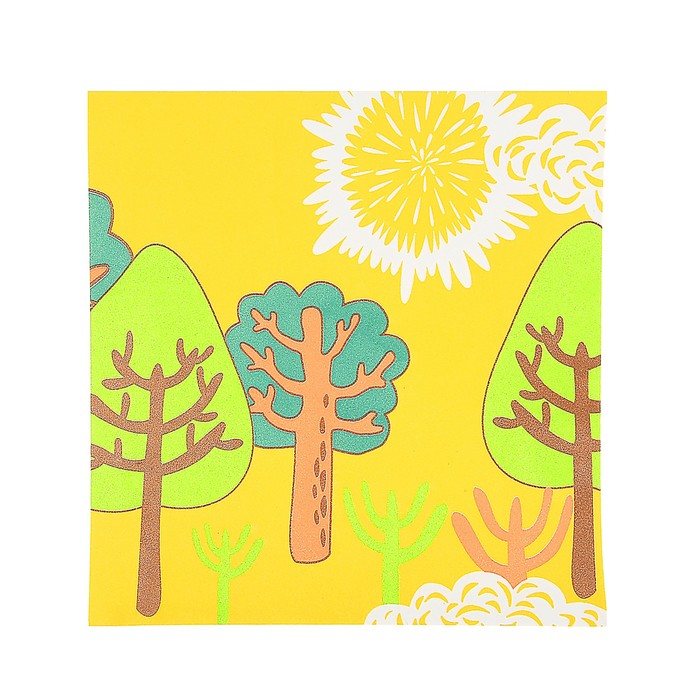 Наклейка интерьерная EVA набор 4 шт "Лес"