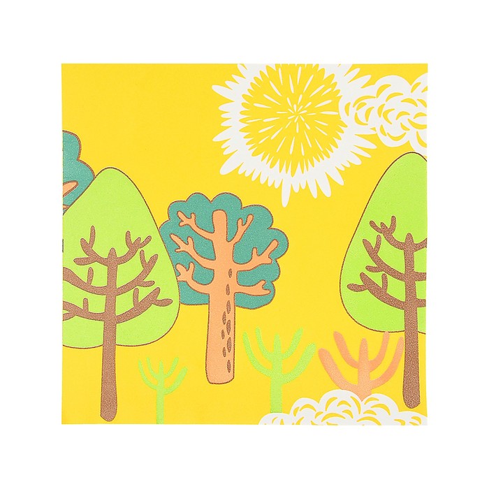 Наклейка интерьерная EVA набор 4 шт "Лес"