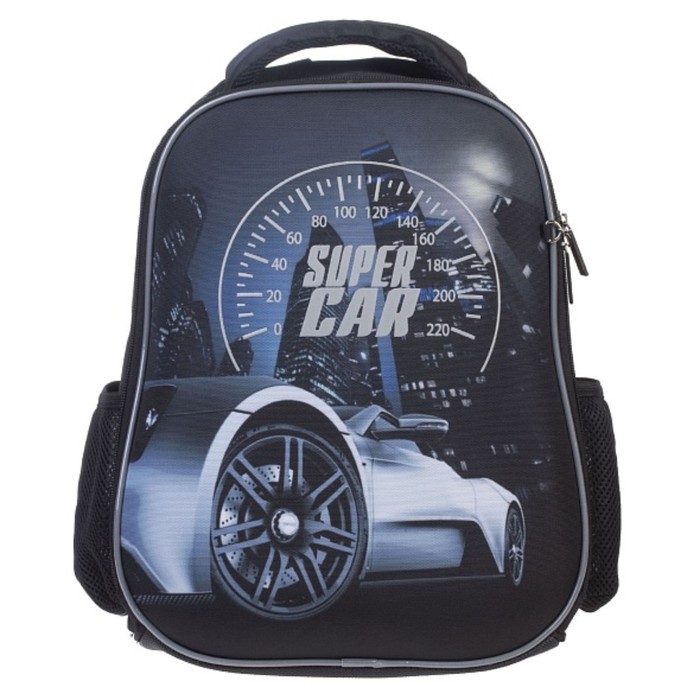 

Рюкзак каркасный 38 х 29 х 16 см, Hatber Ergonomic light, Super car, чёрный NRk_85028