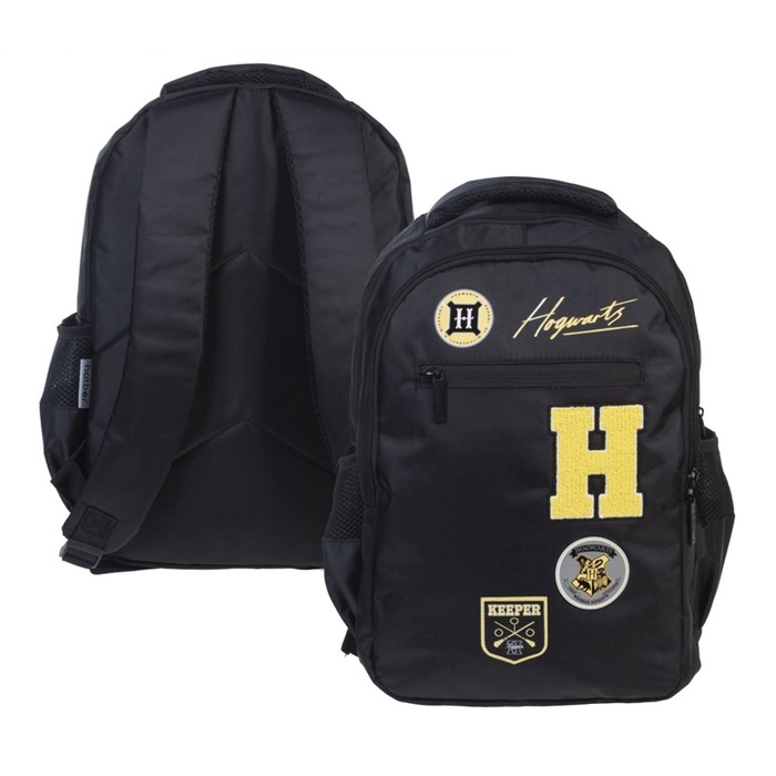 Рюкзак молодёжный, 41 х 30 х 15 см, Hatber Basic Style Гарри Поттер чёрный NRk_89128