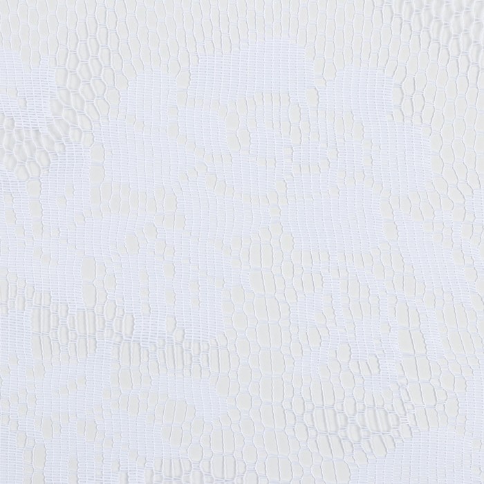 Штора кухонная без шторной ленты, ширина 170 см, высота 165 см, цвет белый