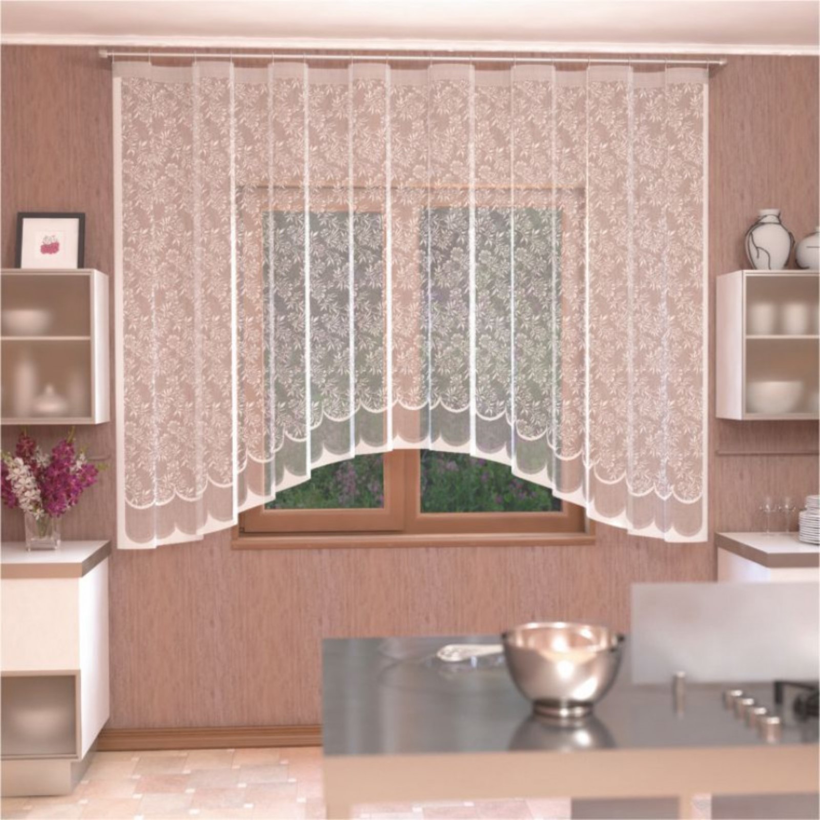 shtora so shtornoj lentoj shirina 320 sm vysota 160 sm cvet belyj 1038029 kupit po cene ot 1 116 00 rub internet magazin sima land ru