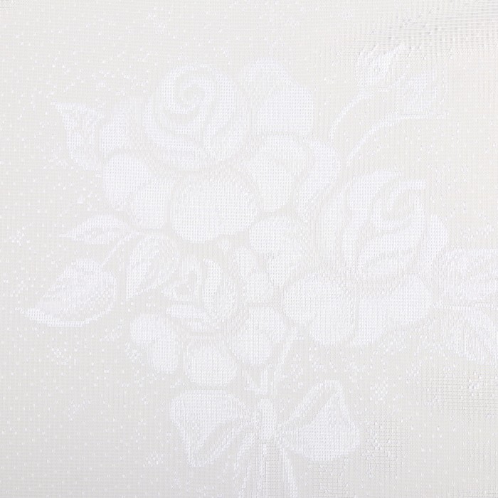 Штора кухонная со шторной лентой, ширина 220 см, высота 160 см, цвет белый