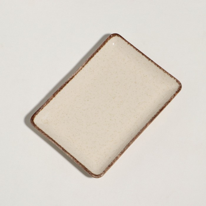 Блюдо «Pearl», 18×13см, бежевое, фарфор