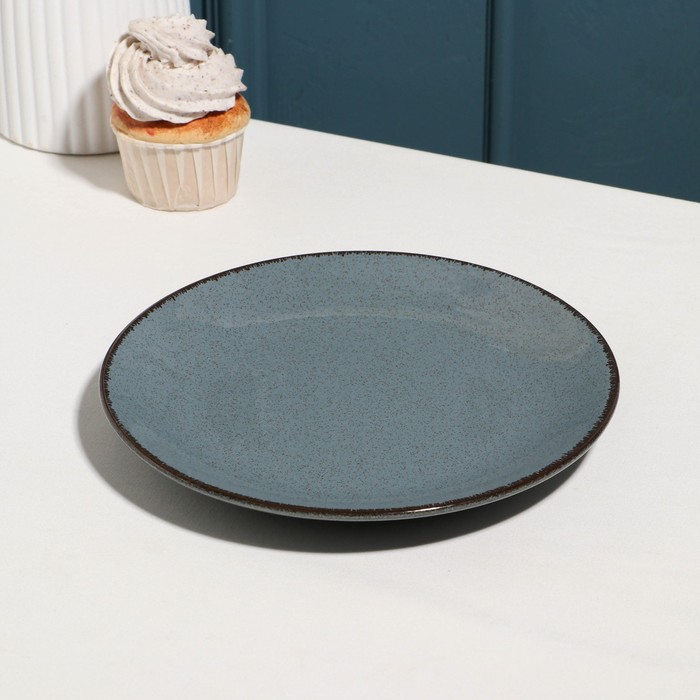 Тарелка «Pearl», d=21 см, синяя, фарфор тарелка cameo concentrics фарфор 21 см