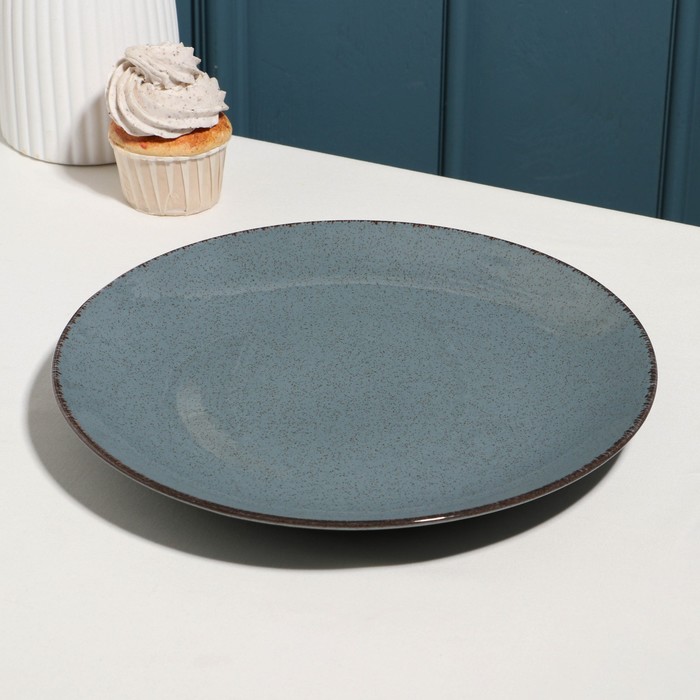 Тарелка «Pearl», d=27 см, синяя, фарфор тарелка cameo concentrics фарфор 27 7х27 7 см
