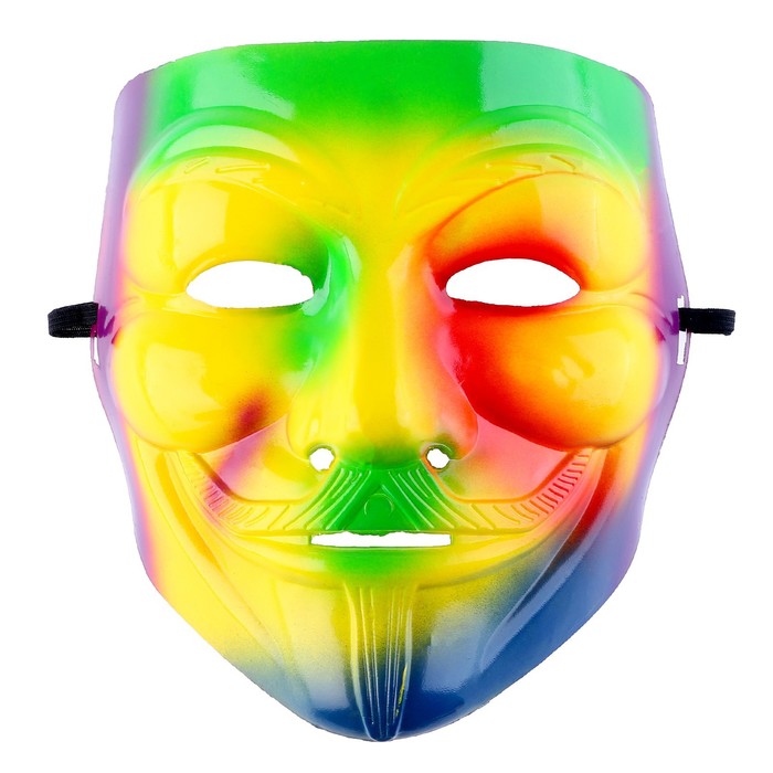 Карнавальная маска «Гай Фокс» разноцветная карнавальная маска гай фокс белый перламутр