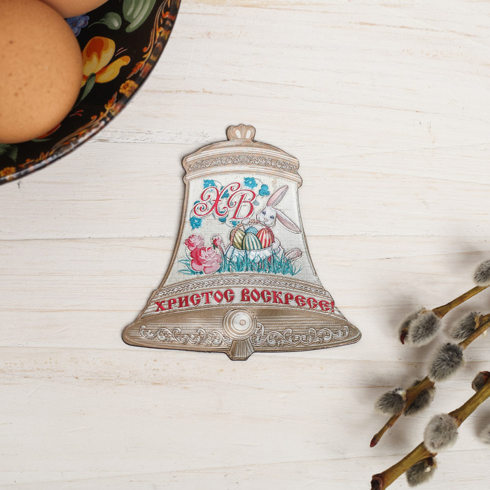 Магнит пасхальный "Колокольчик кролик"