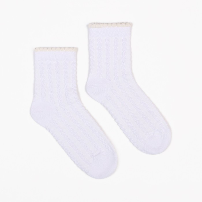 Носки детские, цвет белый, размер 18-20 (27-30)