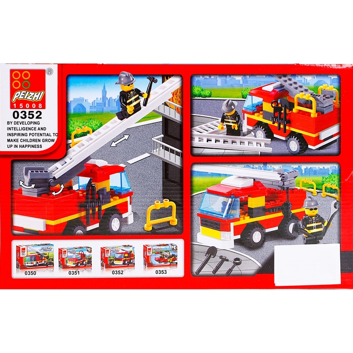 Конструктор «Пожарная бригада», 132 детали