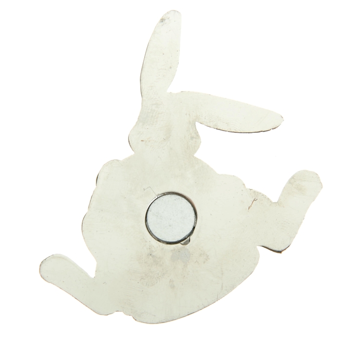 Металлический магнит с заливкой "Кролик"