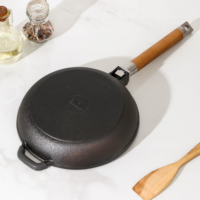 Сковорода 22 см со съемной ручкой, дно 18 см