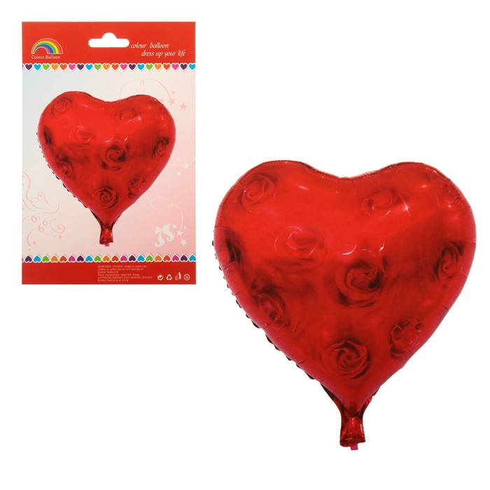 Шар фольгированный "Сердце" 18" Красный