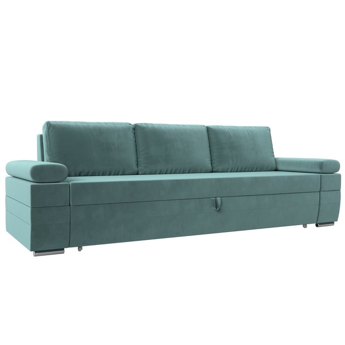 Прямой диван «Канкун», механизм дельфин, велюр, цвет бирюзовый прямой диван канкун велюр