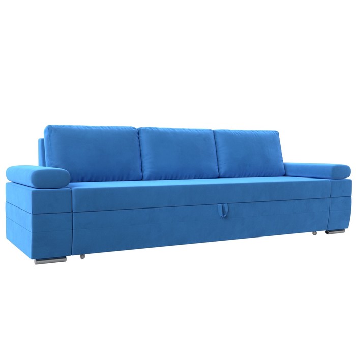Прямой диван «Канкун», механизм дельфин, велюр, цвет голубой прямой диван канкун механизм дельфин микровельвет цвет зелёный