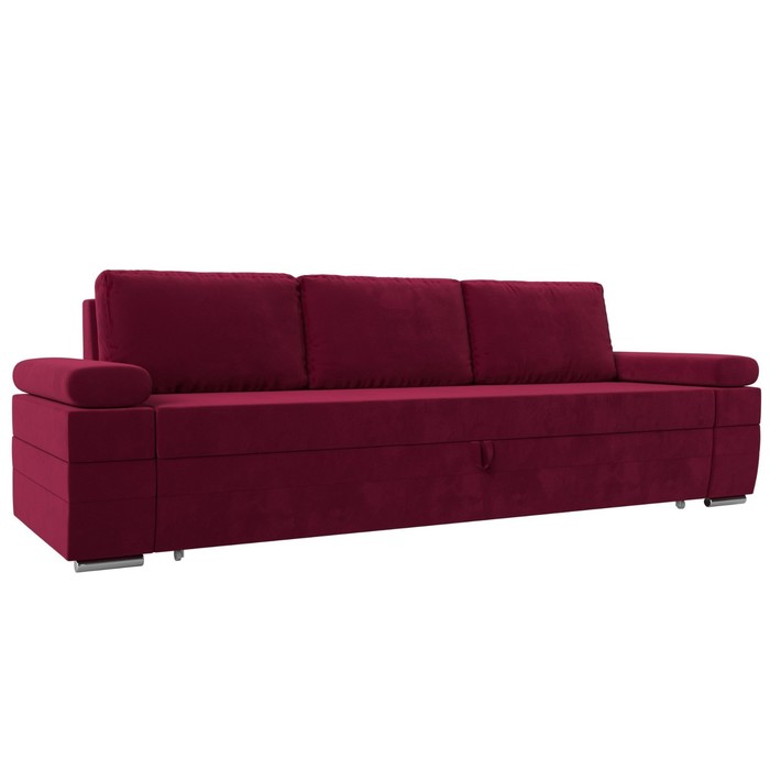 Прямой диван «Канкун», механизм дельфин, микровельвет, цвет бордовый прямой диван канкун велюр