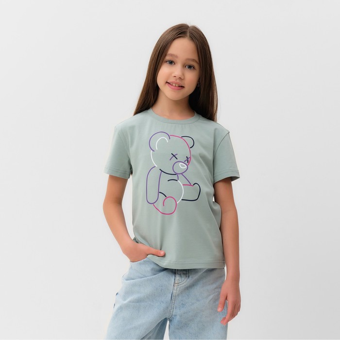 Футболка детская MINAKU Gummy bear, цвет аквамарин, рост 104 см футболка детская minaku gummy bear цвет аквамарин рост 104 см