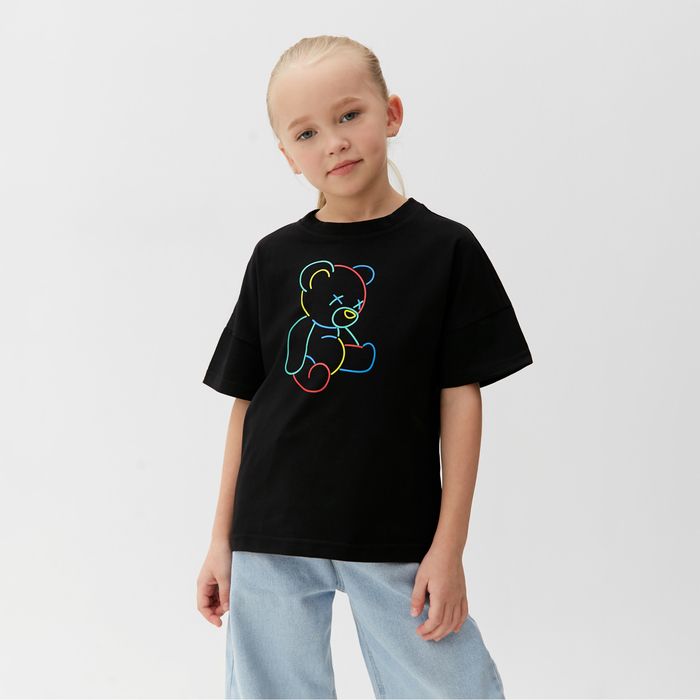 

Футболка детская MINAKU "Gummy bear", цвет чёрный, рост 110 см
