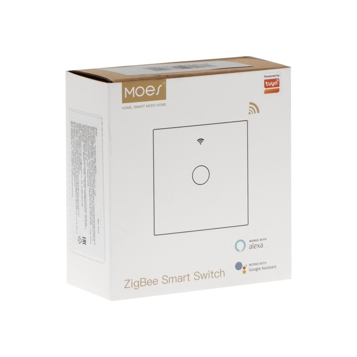 Выключатель MOES Gang Smart Switch Sensor ZS-EU1, Zigbee, 1 кнопка, таймер, расписание