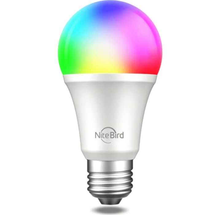 Умная лампочка Nitebird WB4-2, Wi-Fi, E27, 8 Вт, 800 Лм, разноцветная, таймер, защита, 2 шт. цена и фото