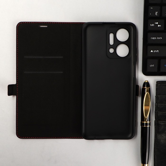 

Чехол-книжка Krutoff Eco Book, для смартфона Honor X7a, красный