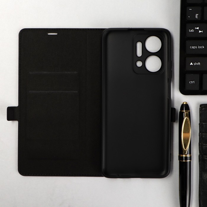 

Чехол-книжка Krutoff Eco Book, для смартфона Honor X7a, синий