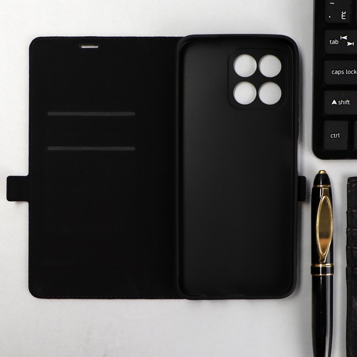 

Чехол-книжка Krutoff Eco Book, для смартфона Honor X8 5G, синий