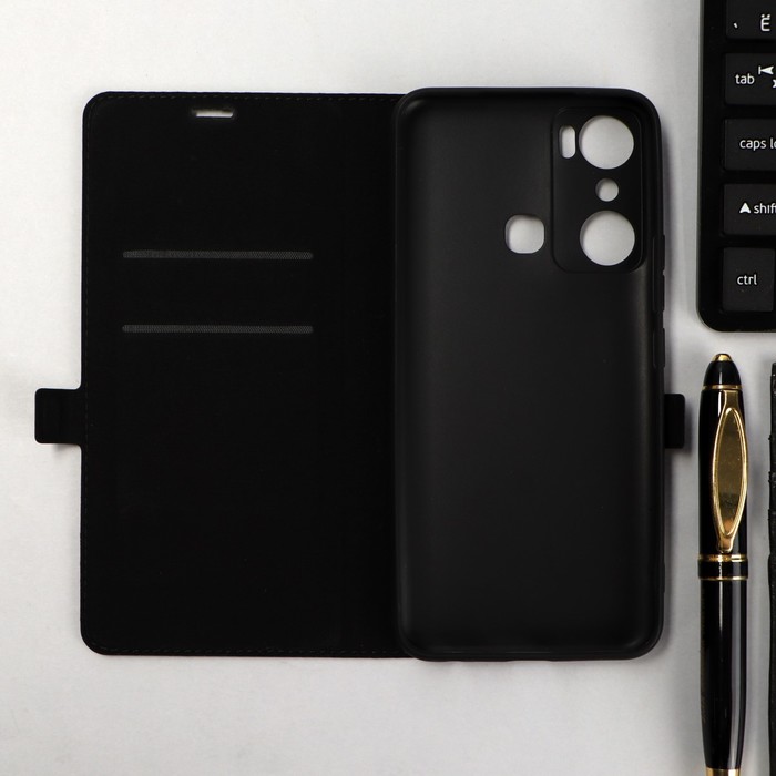 

Чехол-книжка Krutoff Eco Book, для смартфона INFINIX Hot 20i, черный