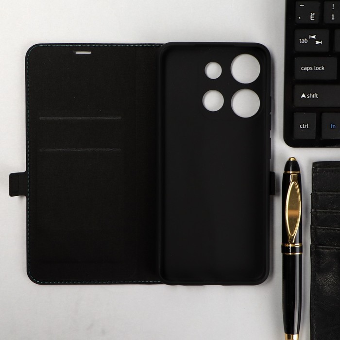 

Чехол-книжка Krutoff Eco Book, для смартфона INFINIX Smart 7, зелёный