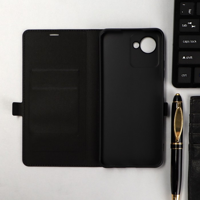 

Чехол-книжка Krutoff Eco Book, для смартфона Realme C30/ C30s, синий