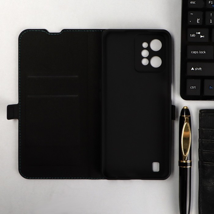 

Чехол-книжка Krutoff Eco Book, для смартфона Realme C31, зелёный