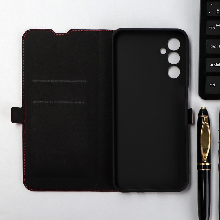 

Чехол-книжка Krutoff Eco Book, для смартфона Samsung Galaxy A14 4G (A145), красный