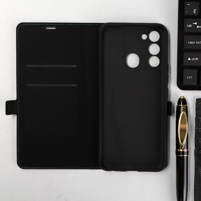 

Чехол-книжка Krutoff Eco Book, для смартфона TECNO Spark 8С/ Spark Go 2022, зелёный