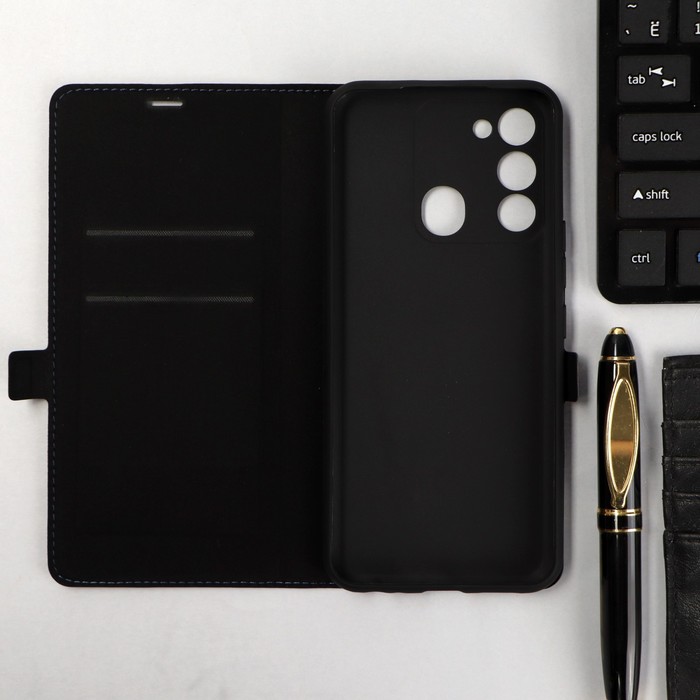 

Чехол-книжка Krutoff Eco Book, для смартфона TECNO Spark 8С/ Spark Go 2022, синий