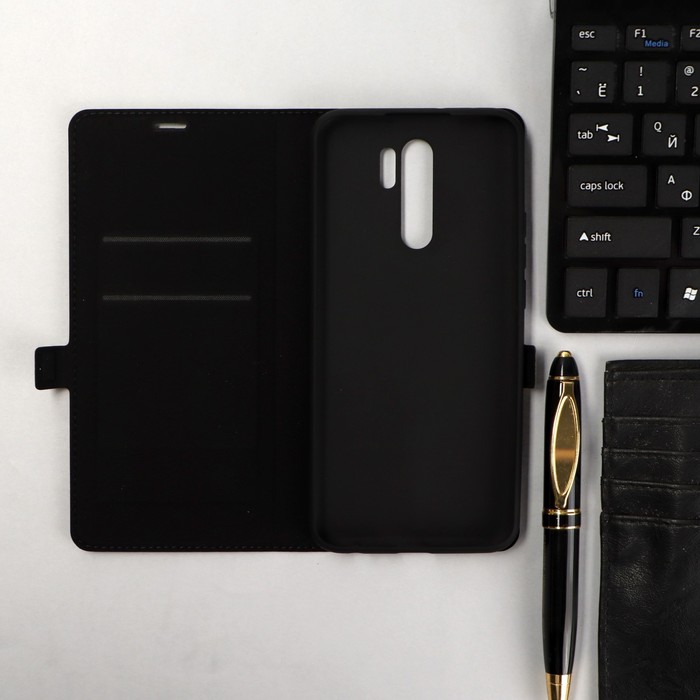 

Чехол-книжка Krutoff Eco Book, для смартфона Xiaomi Redmi 9, черный
