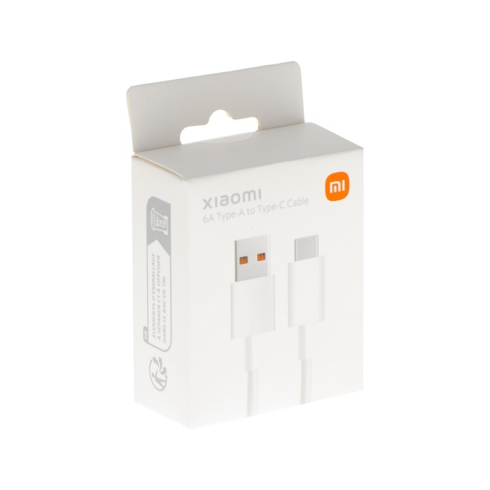 

Кабель Xiaomi BHR6032GL, Type-C - USB, 6 А, 1 м, быстрая зарядка, белый