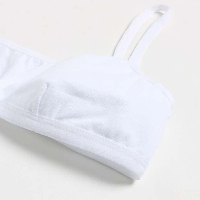 Топ для девочки, цвет белый, рост 140-146 см