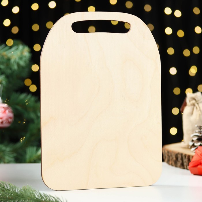 фото Доска разделочная "новогодняя игрушка с шишками", 24,5х0,6 см