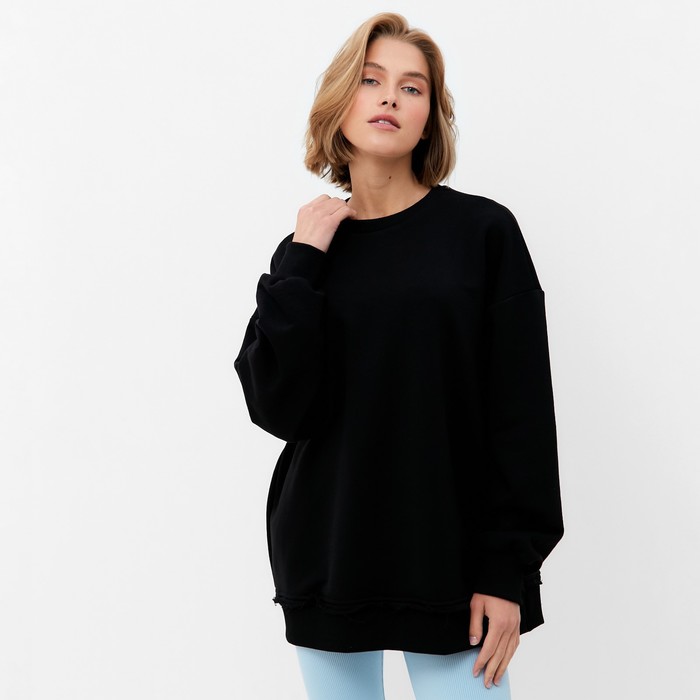 

Джемпер (свитшот) женский MINAKU: Casual Collection цвет черный, р-р 50