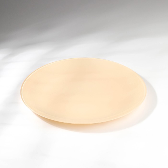 Тарелка «Айвори», стеклянная, d=28 см, цвет бежевый тарелка элис d 28 см цвет платиновый