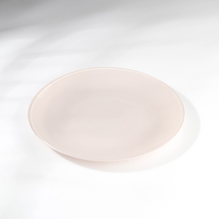 Тарелка «Капучино», стеклянная, d=21 см, цвет серый тарелка стеклянная морион d 21 см цвет зелёный с золотом
