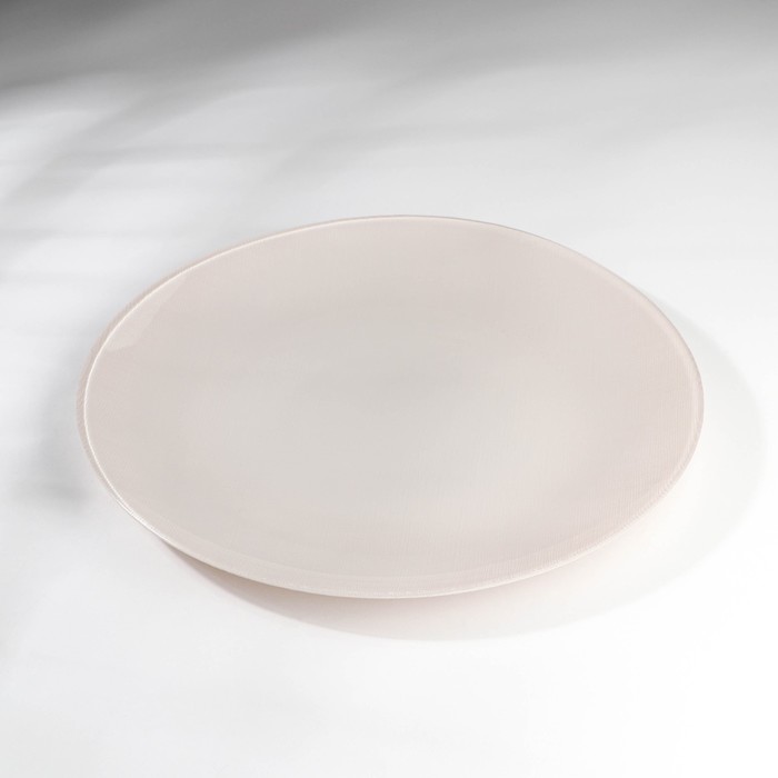 Тарелка «Капучино», стеклянная, d=28 см, цвет серый тарелка элис d 28 см цвет платиновый
