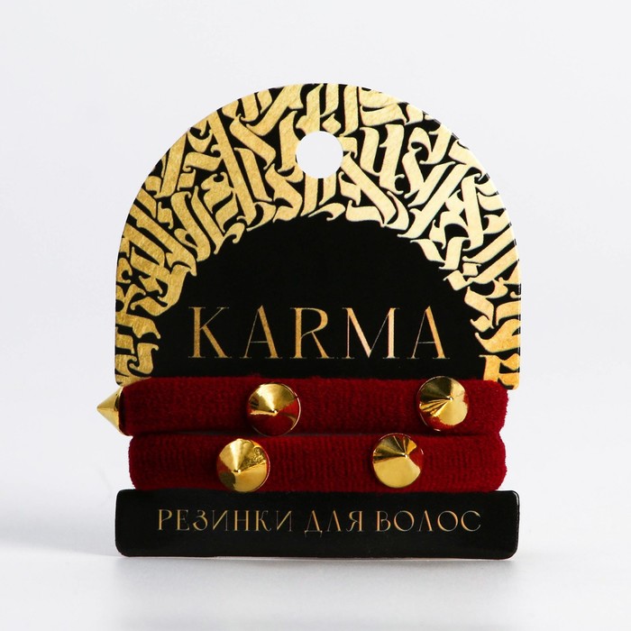 Резинки для волос «Karma», 2 шт., d = 5 см резинки и значок главный экспонат d ткан 3 5 см d пруж 2 см