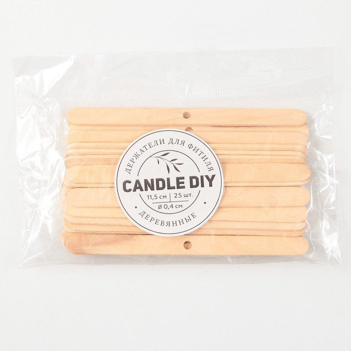 

Держатель для фитиля «Candle diy», дерево, d отверстия = 0,4 см, 11,5 х 1 см